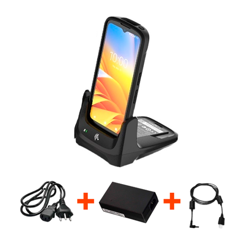 Kit Berço Zebra para Coletor TC15 – 1 Posição Coletor e 1 Posição Bateria (Acompanha Fonte, Cabo AC e Cabo DC)